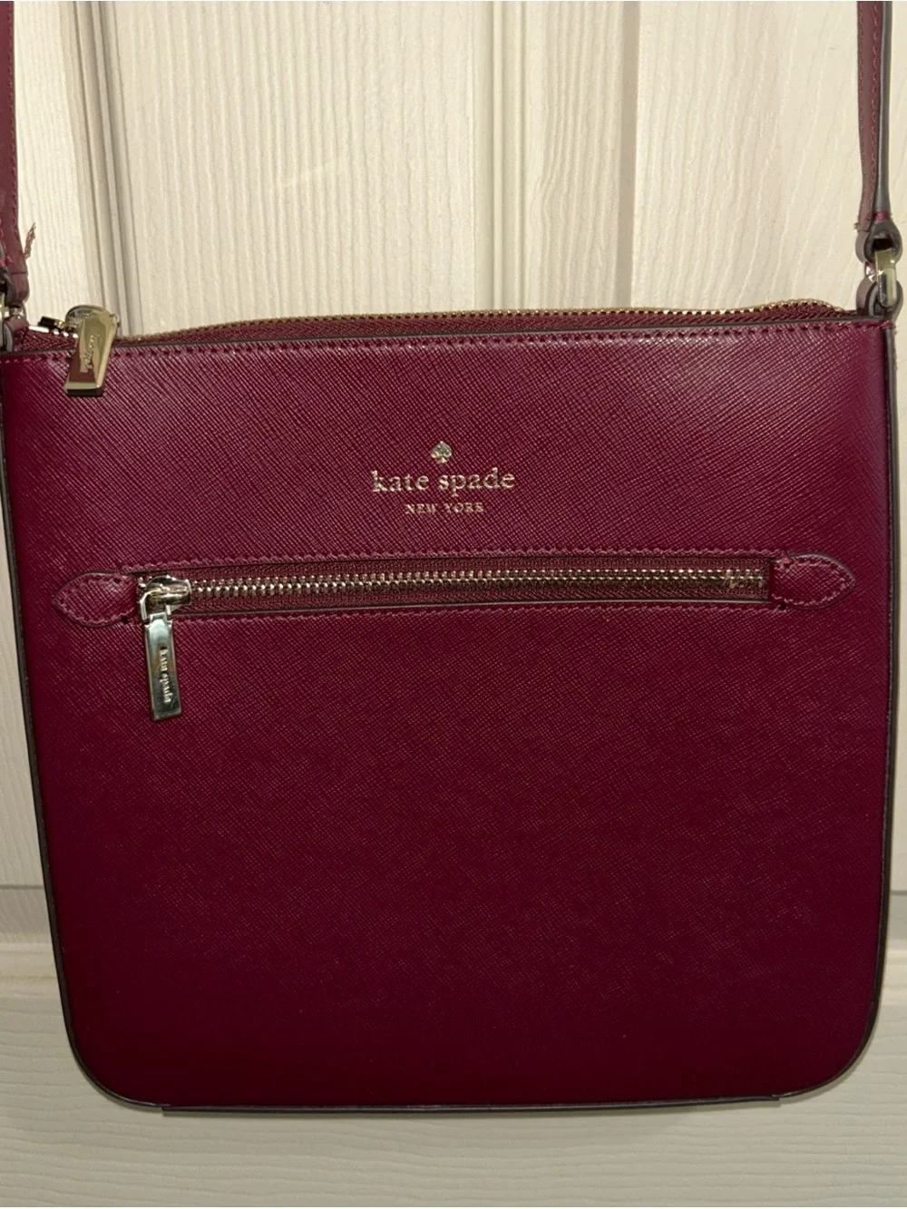 Kate Spade Red Sadie North South Crossbody Leather Purse Bag